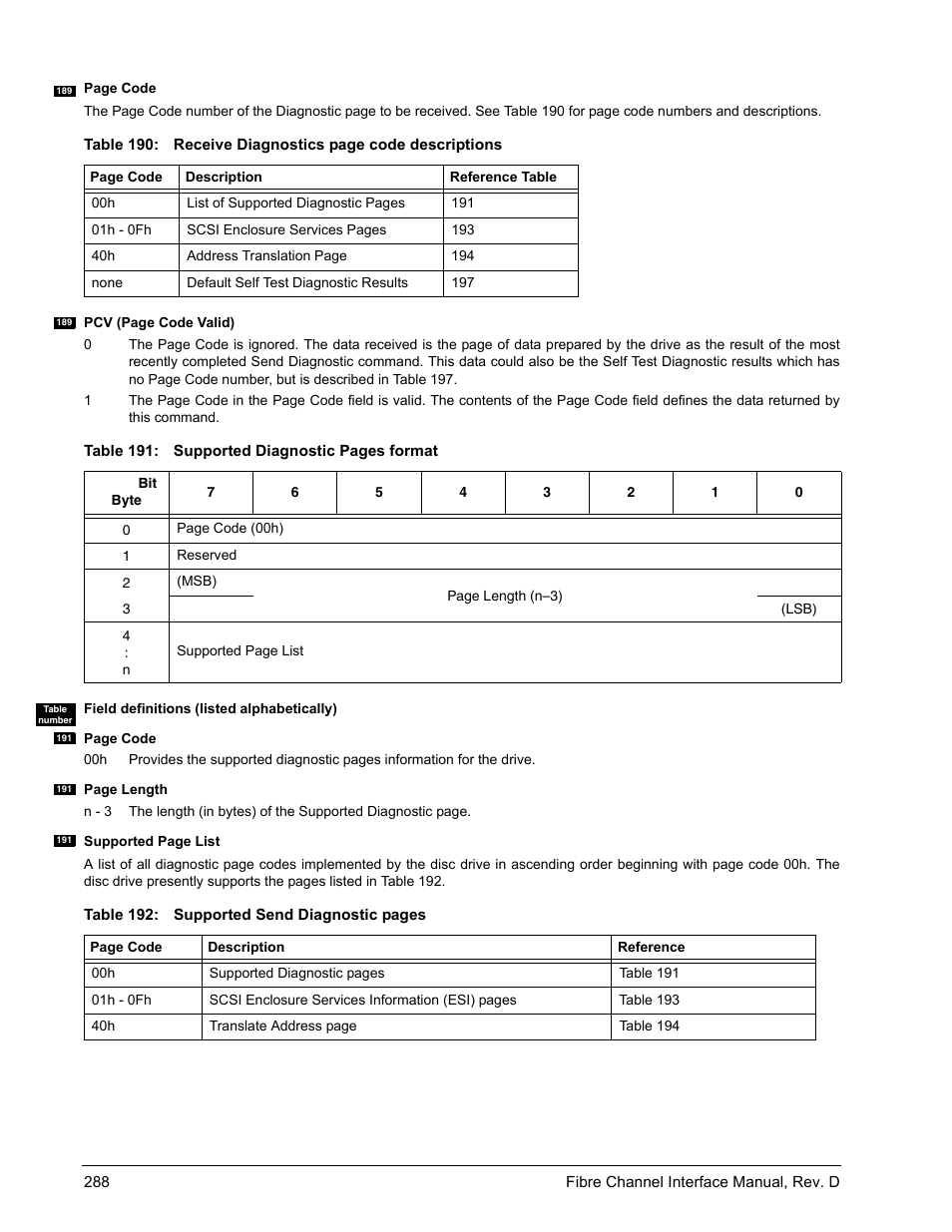 Ble 191 or 19, Ble 191 af | Seagate Fibre Channel Interface User Manual | Page 302 / 432