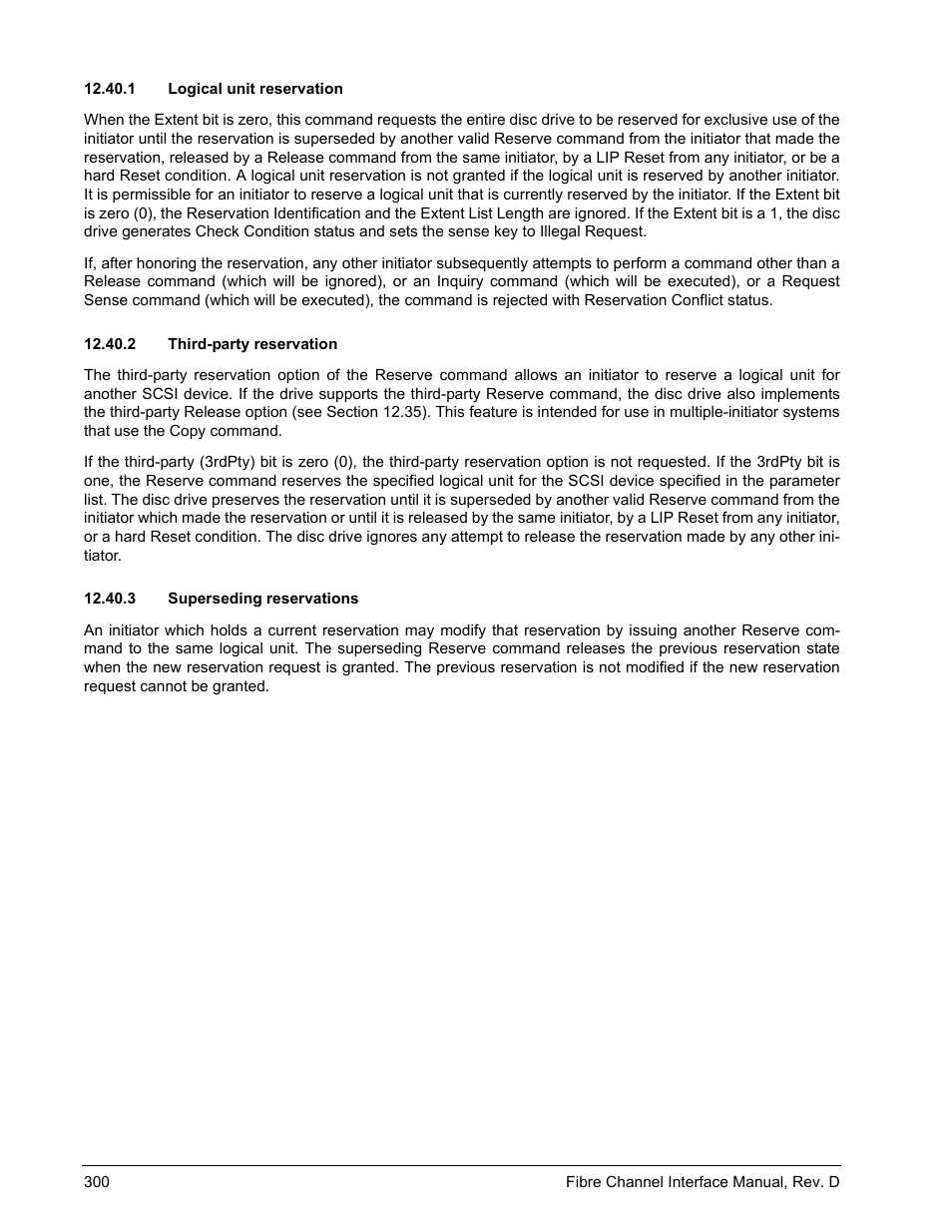1 logical unit reservation, 2 third-party reservation, 3 superseding reservations | Logical unit reservation, Third-party reservation, Superseding reservations | Seagate Fibre Channel Interface User Manual | Page 314 / 432