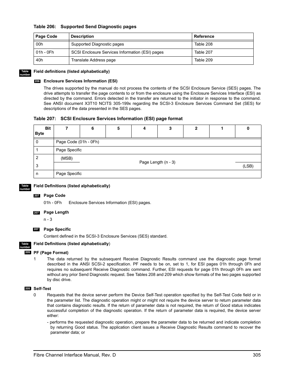 E 206 | Seagate Fibre Channel Interface User Manual | Page 319 / 432