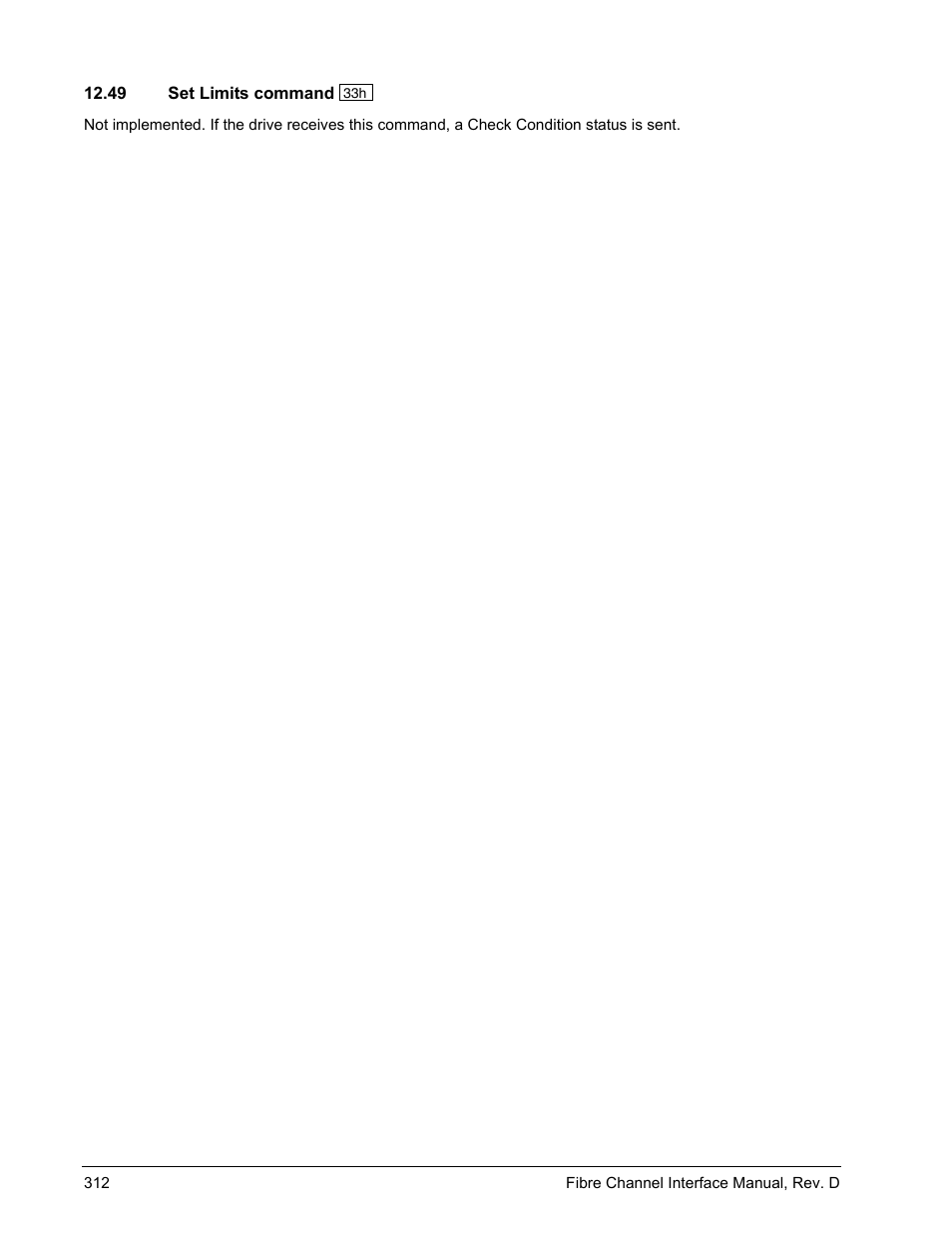 49 set limits command, Set limits command | Seagate Fibre Channel Interface User Manual | Page 326 / 432
