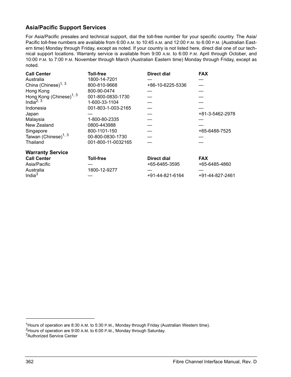 Asia/pacific support services | Seagate Fibre Channel Interface User Manual | Page 376 / 432