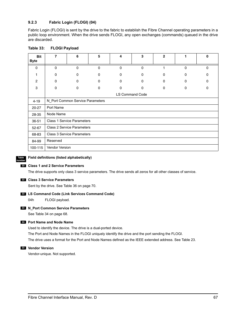 3 fabric login (flogi) (04), Fabric login (flogi) (04) | Seagate Fibre Channel Interface User Manual | Page 81 / 432
