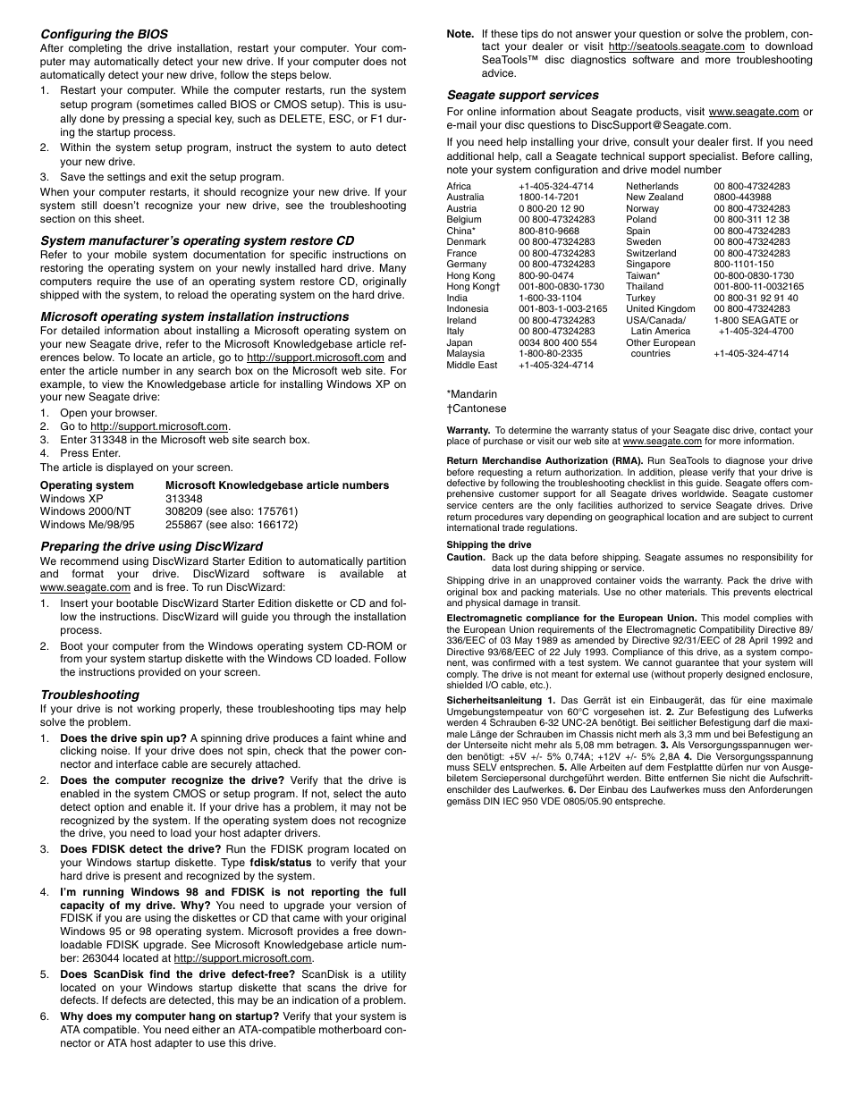 Seagate ST960821A User Manual | Page 2 / 2