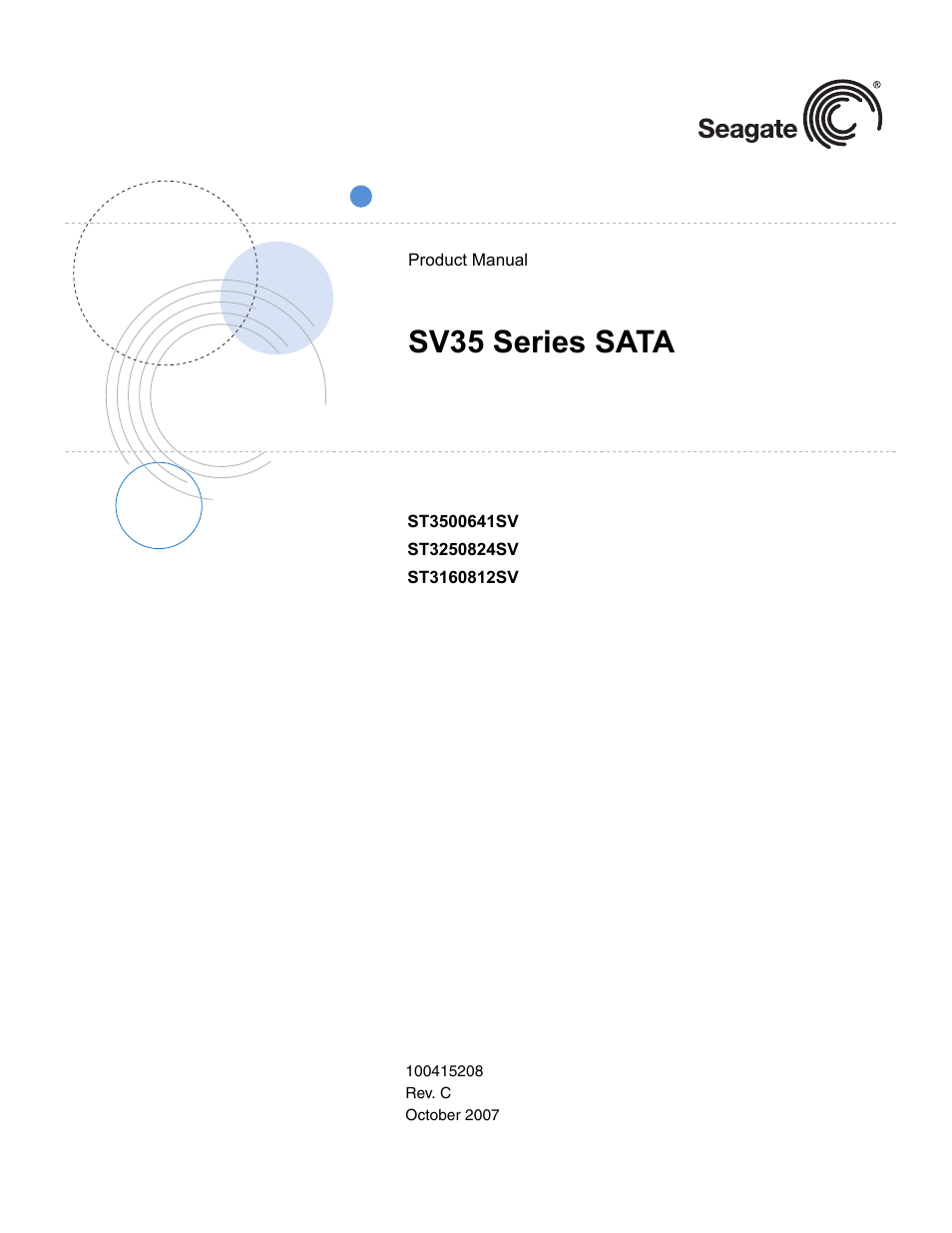 Seagate SV35 SERIES ST3250824SV User Manual | 62 pages