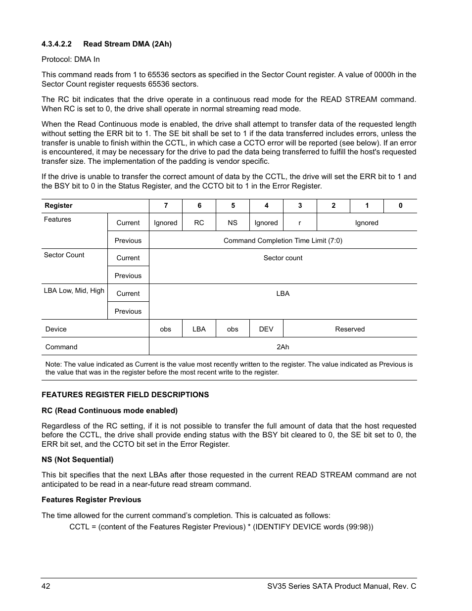 2 read stream dma (2ah) | Seagate SV35 SERIES ST3250824SV User Manual | Page 48 / 62