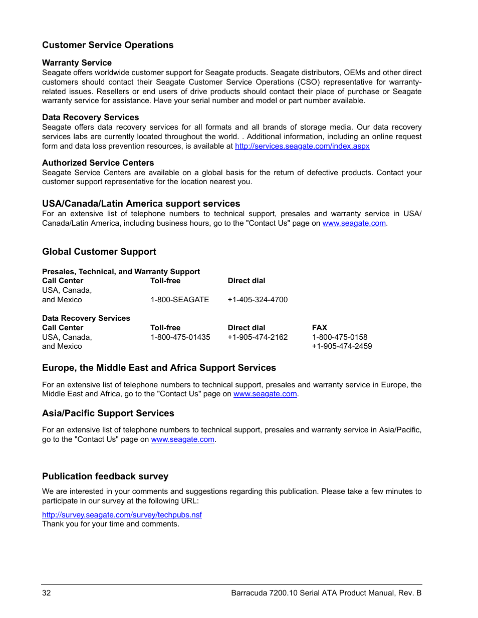 Seagate BARRACUDA 7200.10 SERIAL ATA ST3250310AS User Manual | Page 38 / 44