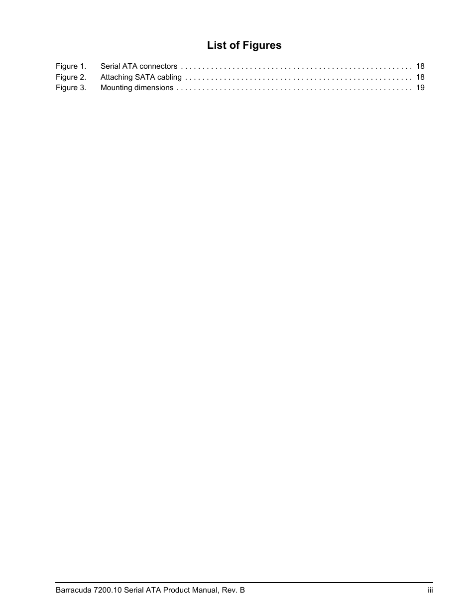 List of figures | Seagate BARRACUDA 7200.10 SERIAL ATA ST3250310AS User Manual | Page 5 / 44