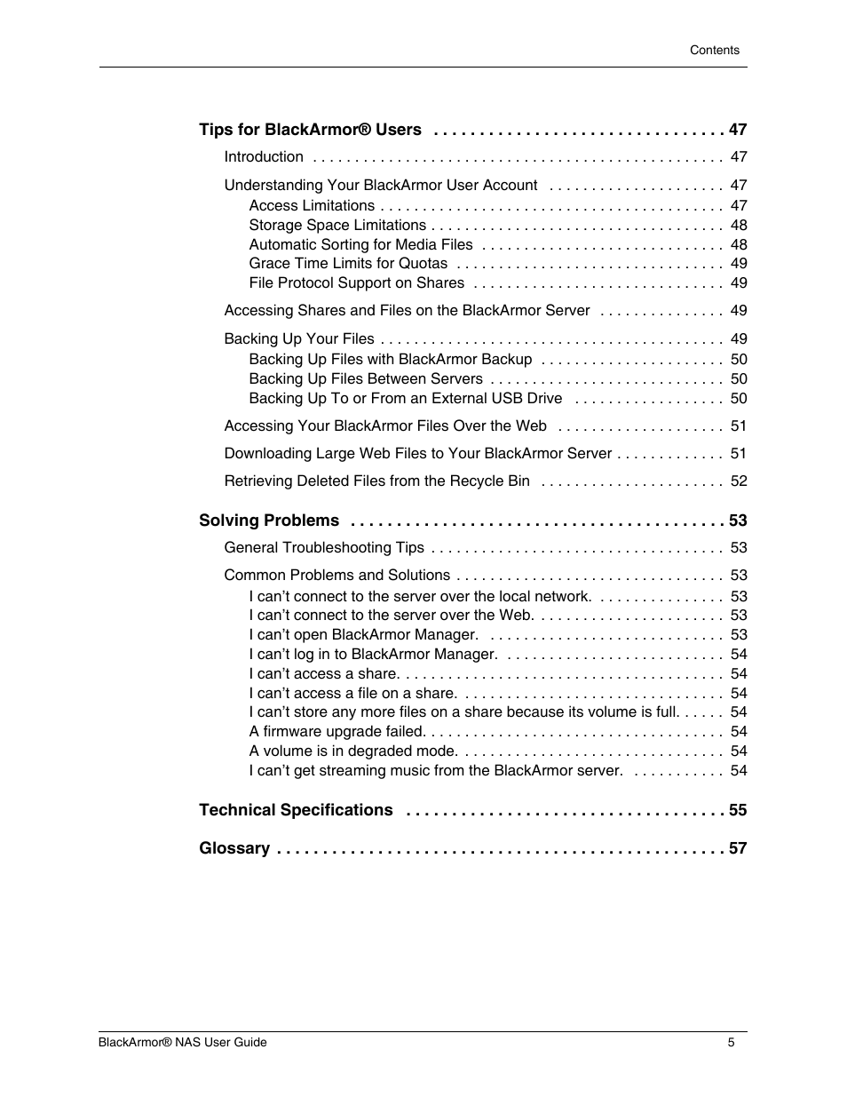 Seagate BlackArmor NAS 440 User Manual | Page 5 / 60