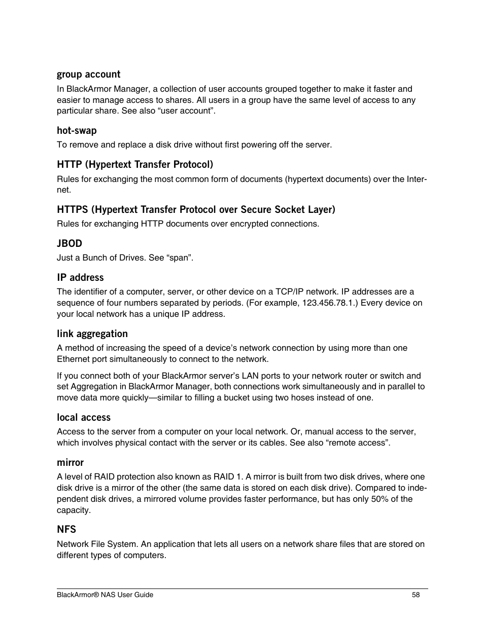 Seagate BlackArmor NAS 440 User Manual | Page 54 / 60