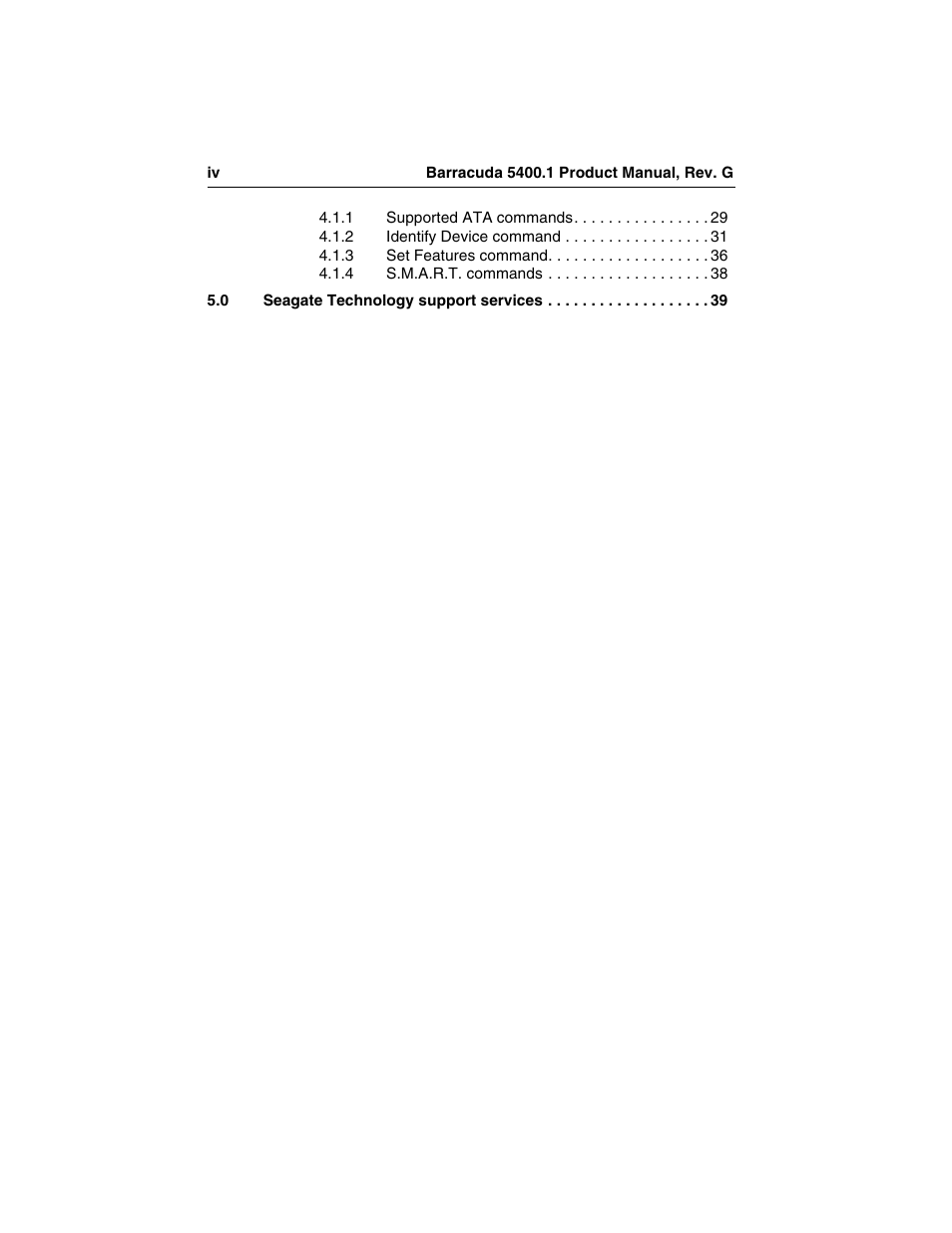Seagate Barracuda ST340015ACE User Manual | Page 6 / 58