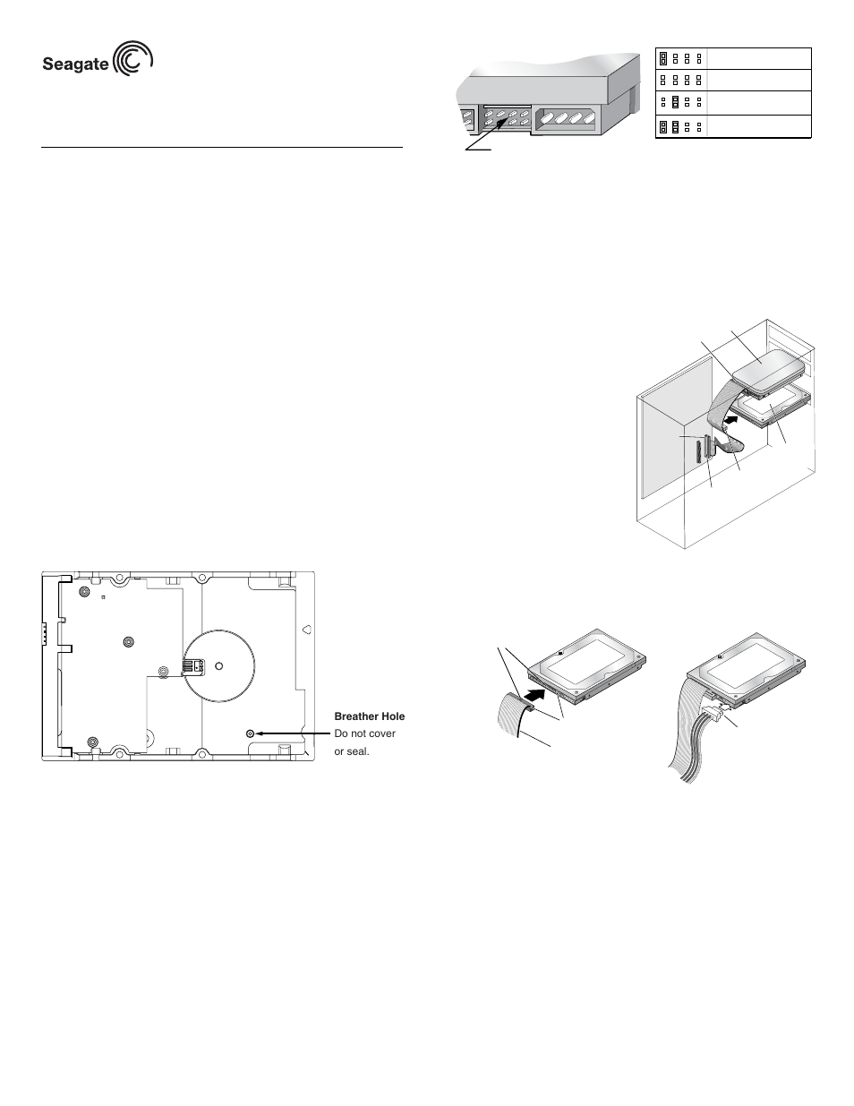 Seagate BARRACUDA 5400.1 ST340015A User Manual | 2 pages
