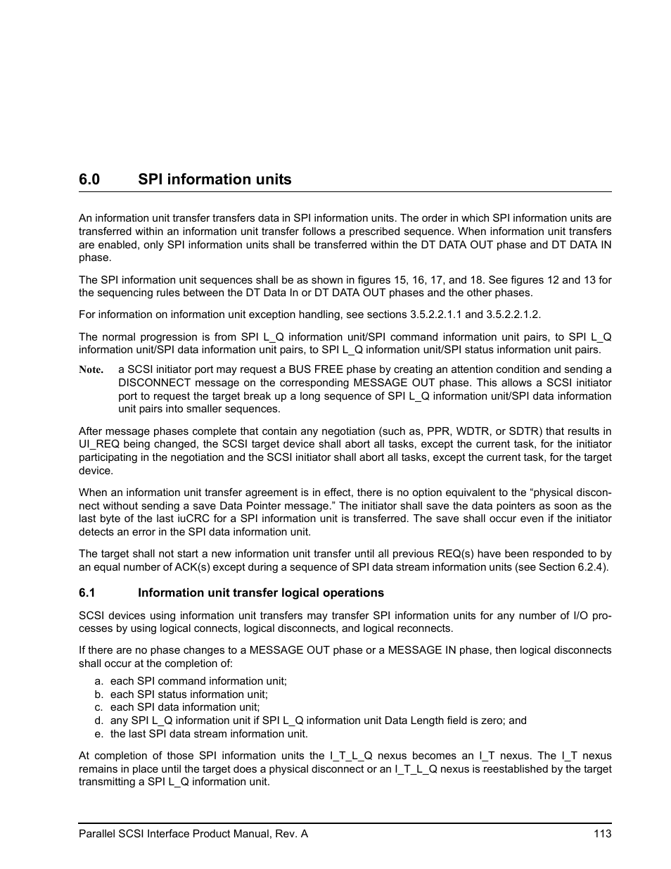 0 spi information units, 1 information unit transfer logical operations | Seagate Ultra 320 User Manual | Page 127 / 186