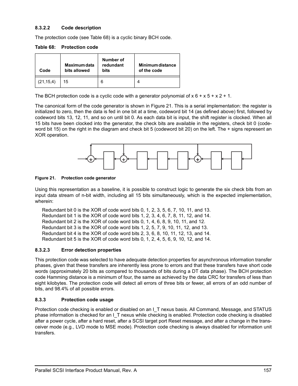2 code description, 3 error detection properties, 3 protection code usage | Seagate Ultra 320 User Manual | Page 171 / 186