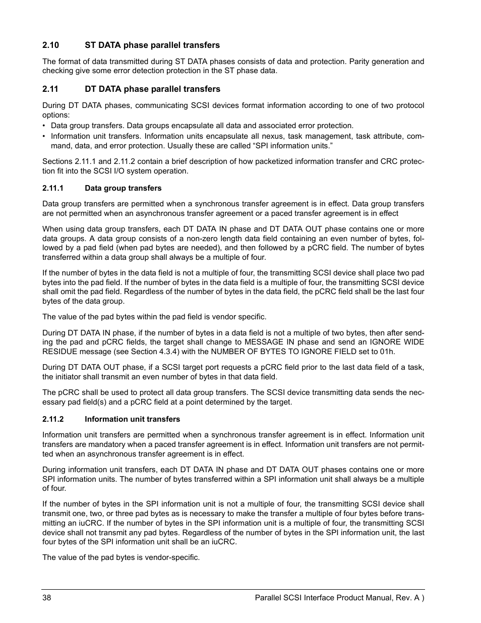 10 st data phase parallel transfers, 11 dt data phase parallel transfers, 1 data group transfers | 2 information unit transfers | Seagate Ultra 320 User Manual | Page 52 / 186