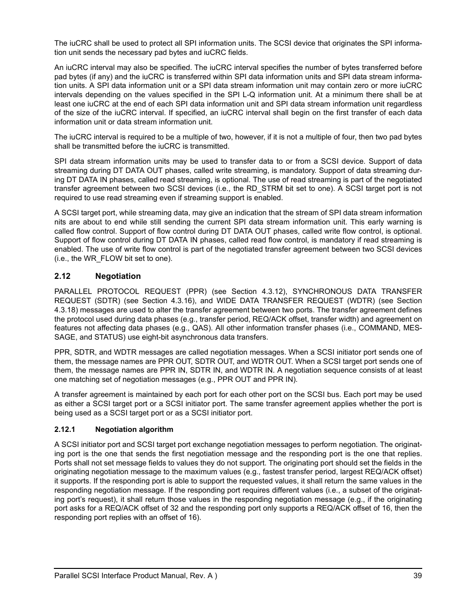 12 negotiation, 1 negotiation algorithm | Seagate Ultra 320 User Manual | Page 53 / 186