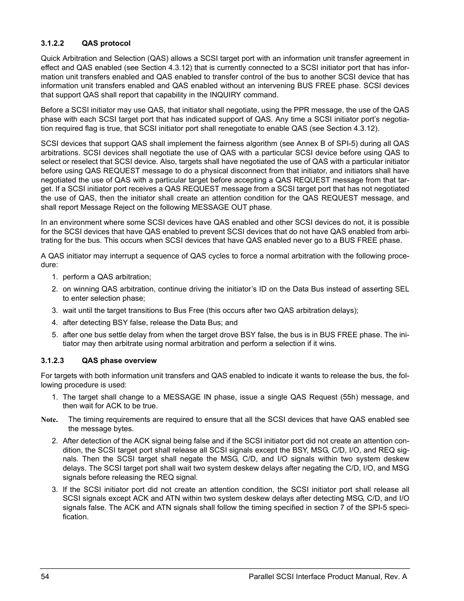 2 qas protocol, 3 qas phase overview | Seagate Ultra 320 User Manual | Page 68 / 186