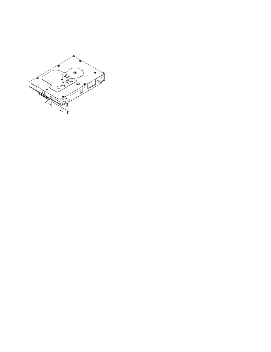 2 relative humidity, 3 effective altitude (sea level), 4 shock and vibration | 1 shock, Figure 10, Locations of the hda temperature check point | Seagate Cheetah 15K.5 FC ST373455FC User Manual | Page 42 / 96