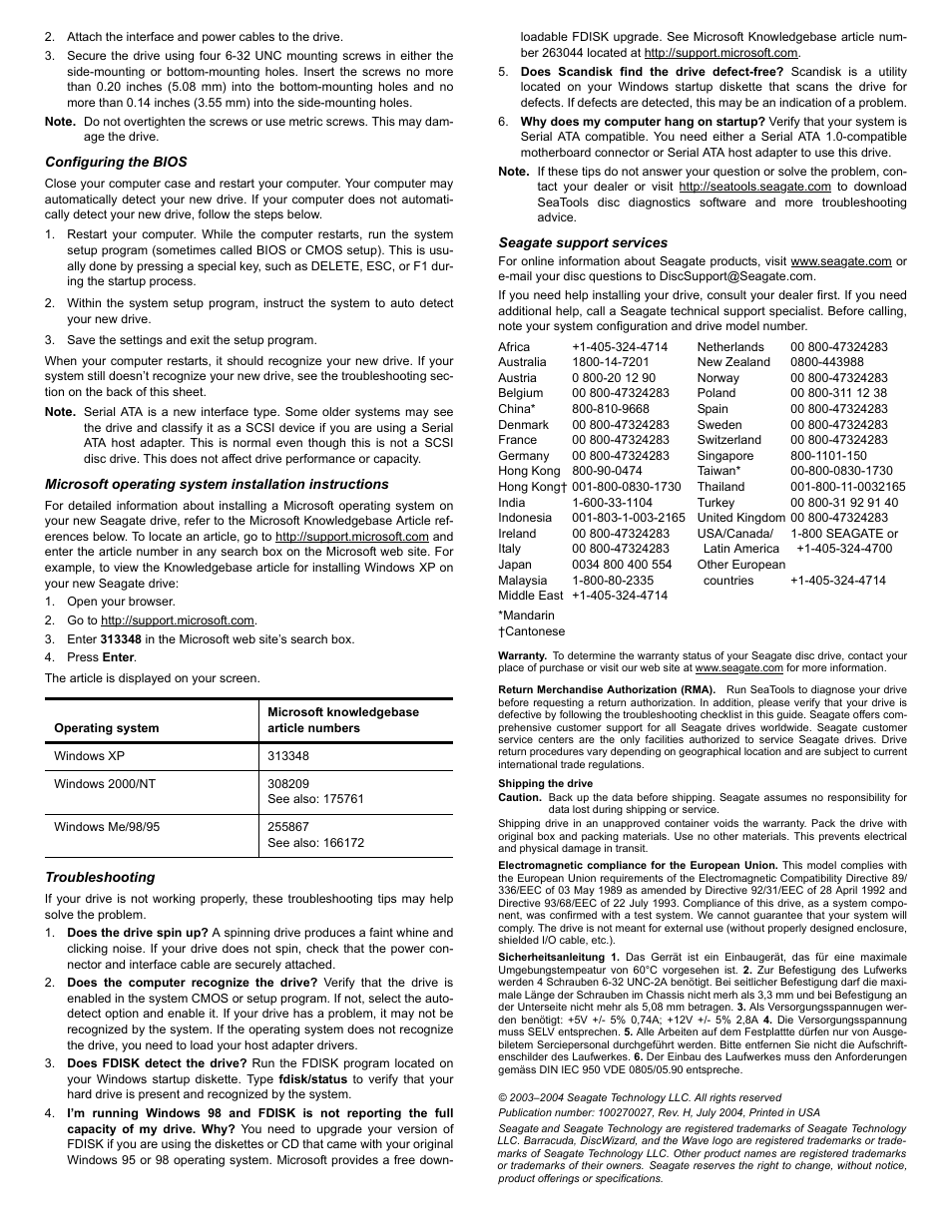 Seagate Barracuda ST340014AS User Manual | Page 2 / 2