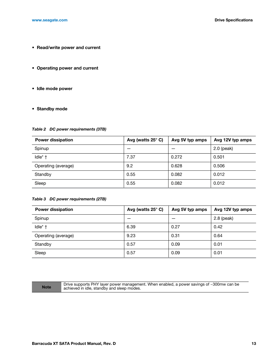 Seagate BARRACUDA XT ST33000651AS User Manual | Page 13 / 42