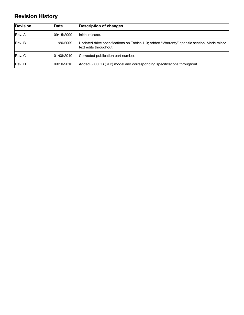 Revision history | Seagate BARRACUDA XT ST33000651AS User Manual | Page 2 / 42