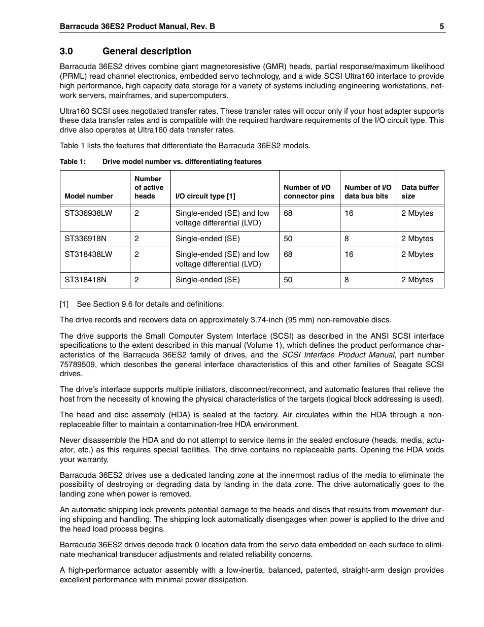 0 general description | Seagate Barracuda ST318418N User Manual | Page 15 / 96