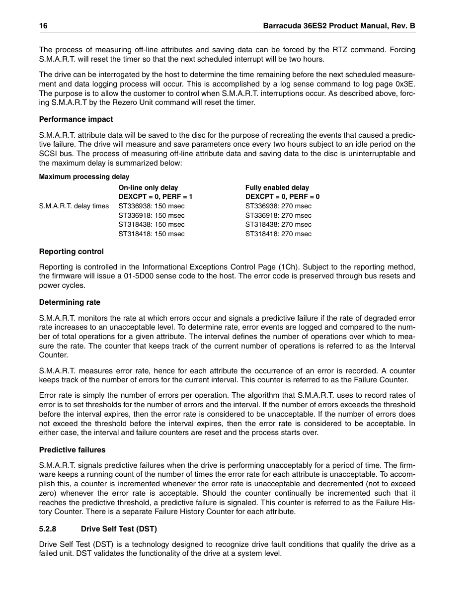 8 drive self test (dst) | Seagate Barracuda ST318418N User Manual | Page 26 / 96