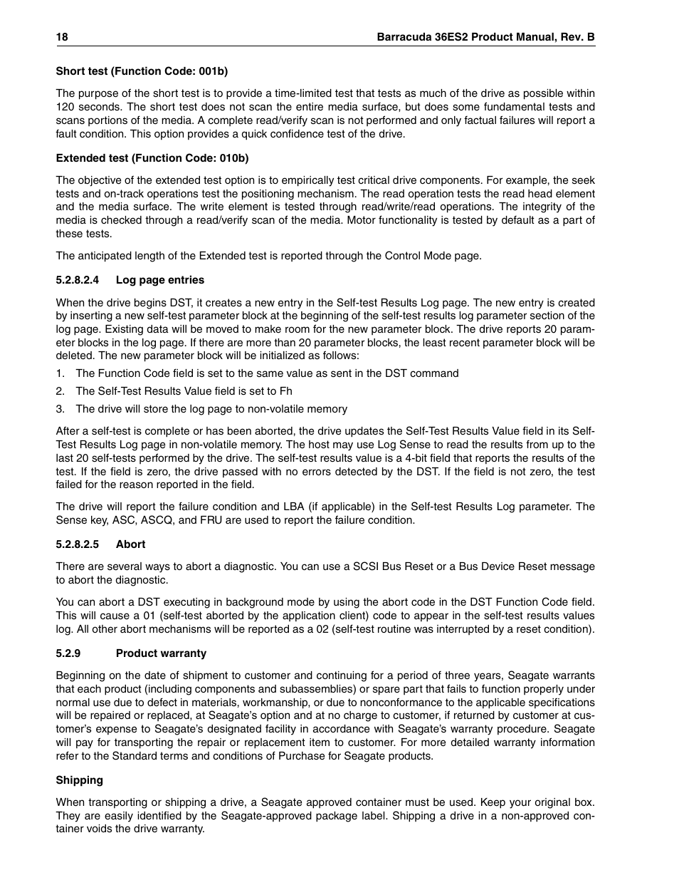 5 abort, 9 product warranty | Seagate Barracuda ST318418N User Manual | Page 28 / 96