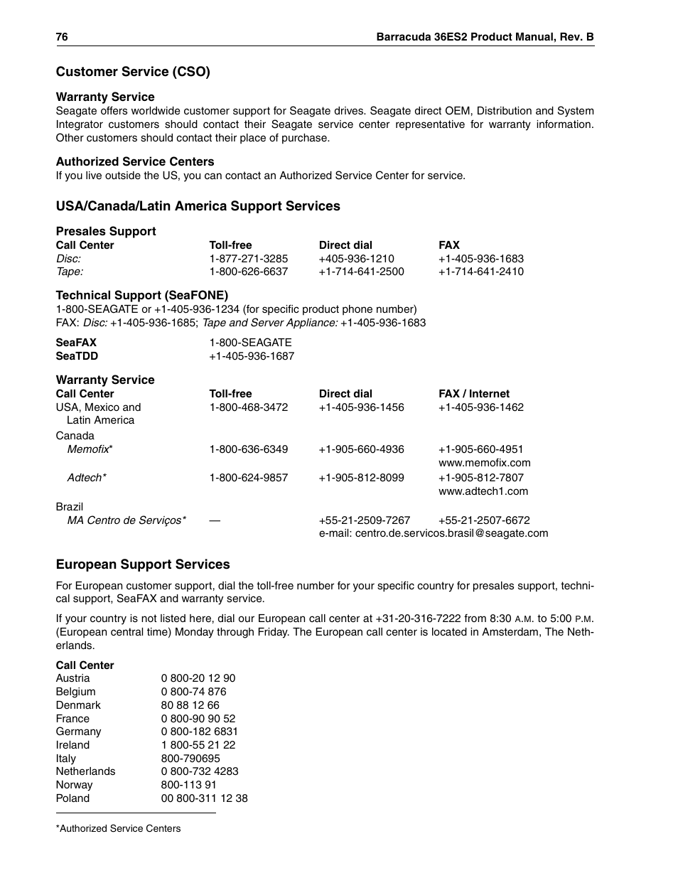 Seagate Barracuda ST318418N User Manual | Page 86 / 96