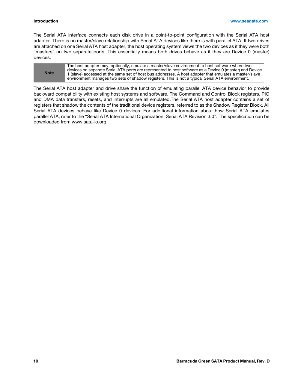 Seagate BARRACUDA ST1500DL003 User Manual | Page 10 / 46