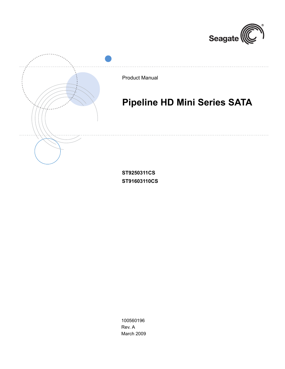 Seagate Pipeline HD Mini Series SATA ST9250311CS User Manual | 48 pages