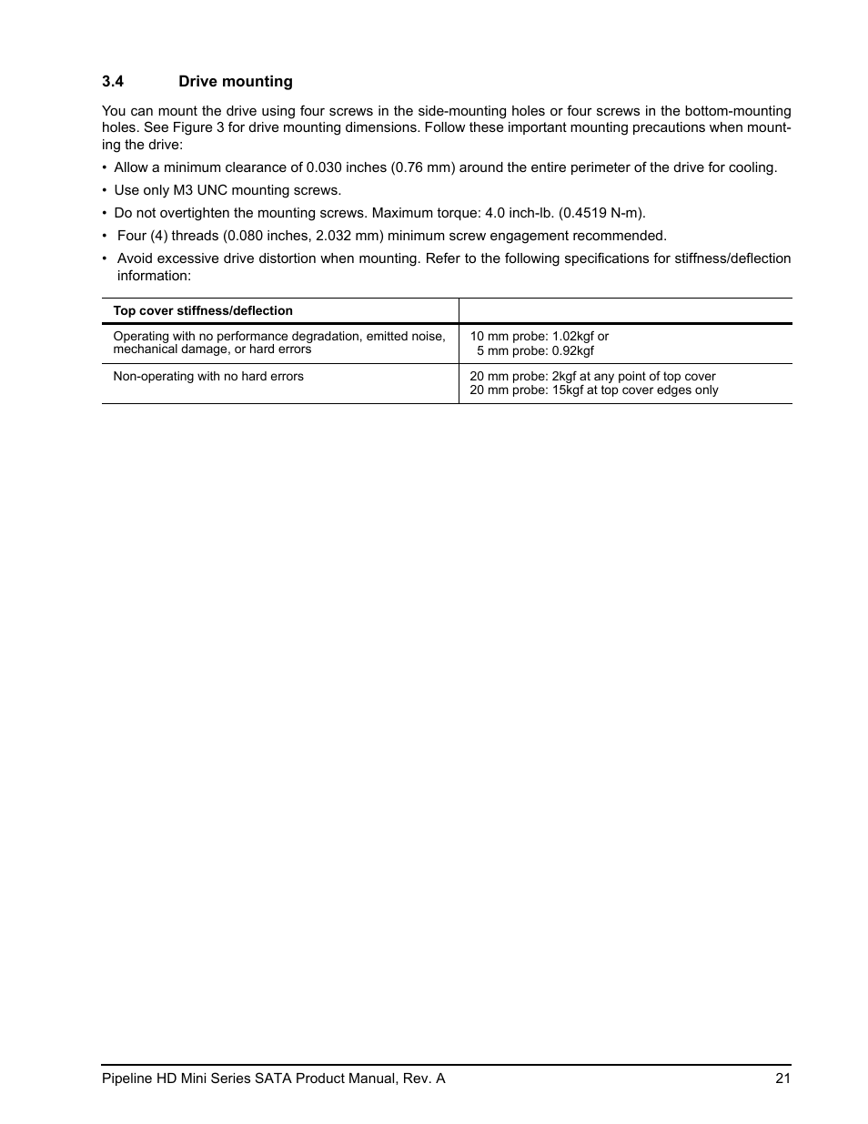 4 drive mounting | Seagate Pipeline HD Mini Series SATA ST9250311CS User Manual | Page 27 / 48