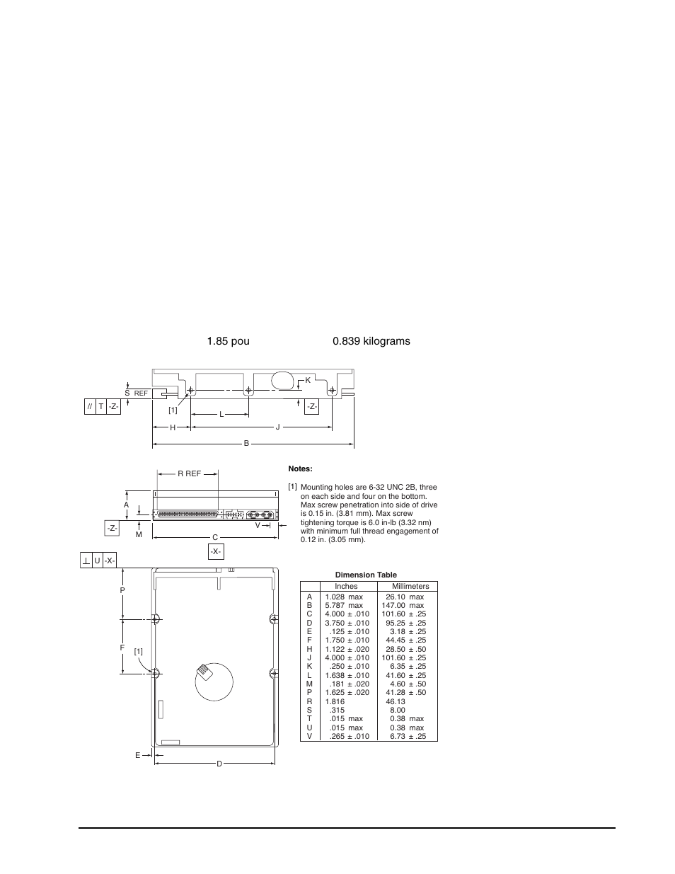 7 acoustics, 8 electromagnetic susceptibility, 5 mechanical specifications | Acoustics, Electromagnetic susceptibility, Mechanical specifications, Figure 7, Lw mounting configuration dimensions | Seagate CHEETAH 15K.5 SCSI ST3146855LC User Manual | Page 39 / 88