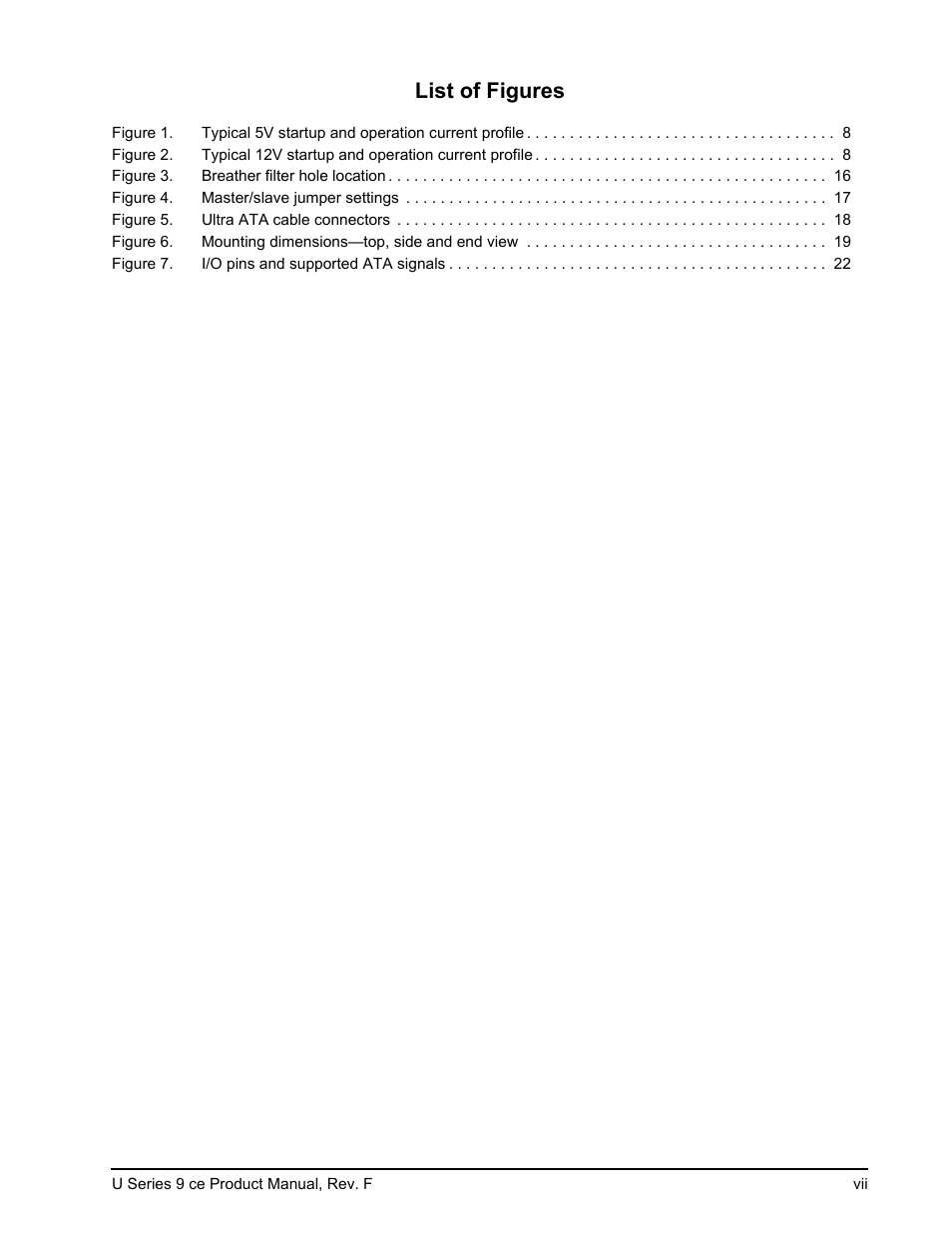 List of figures | Seagate U Series 9 CE User Manual | Page 9 / 52