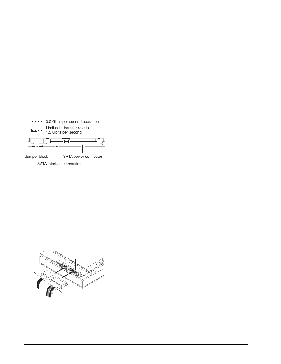 2 configuring the drive, 3 serial ata cables and connectors, Configuring the drive | Serial ata cables and connectors, Figure 1, Serial ata connectors, Figure 2, Attaching sata cabling | Seagate BARRACUDA ST31000528AS User Manual | Page 28 / 48