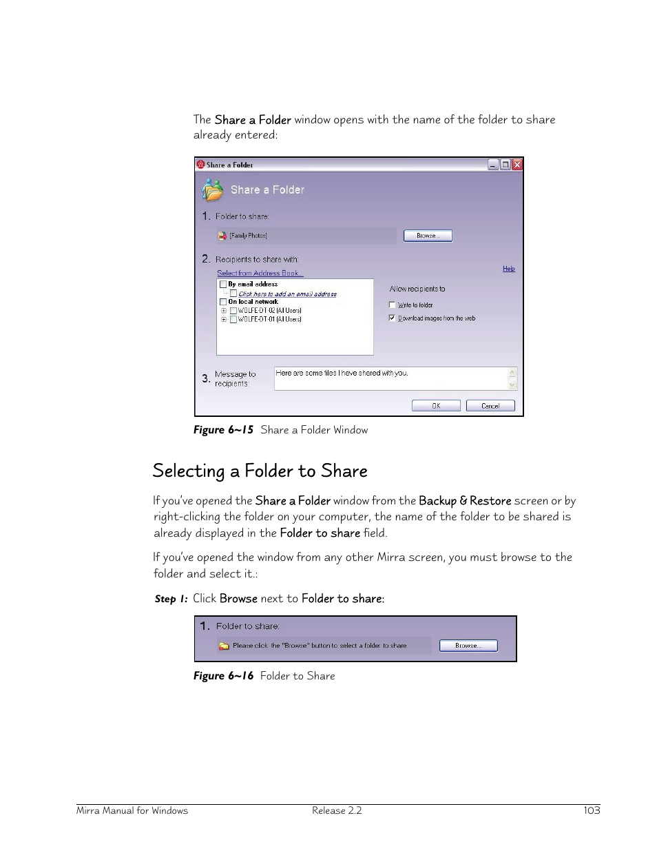 Selecting a folder to share | Seagate Server User Manual | Page 111 / 149