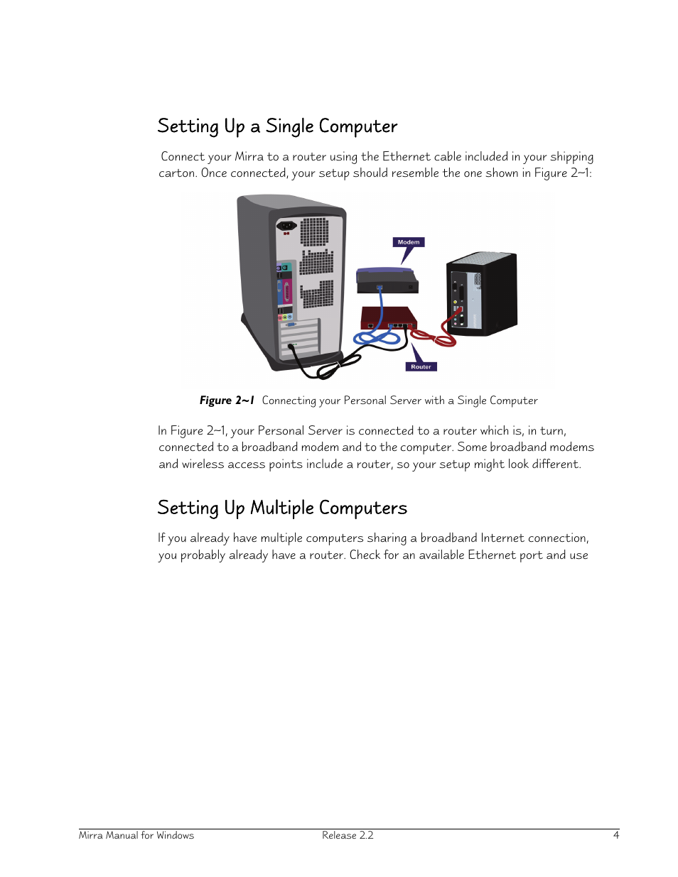 Setting up a single computer, Setting up multiple computers | Seagate Server User Manual | Page 12 / 149