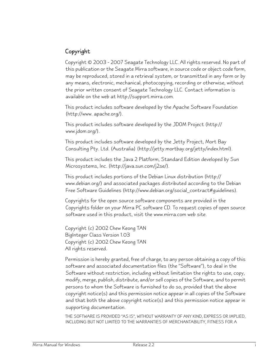 Copyright | Seagate Server User Manual | Page 2 / 149