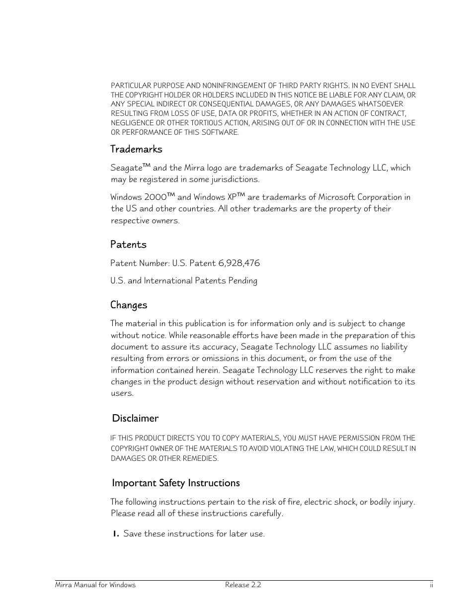 Seagate Server User Manual | Page 3 / 149