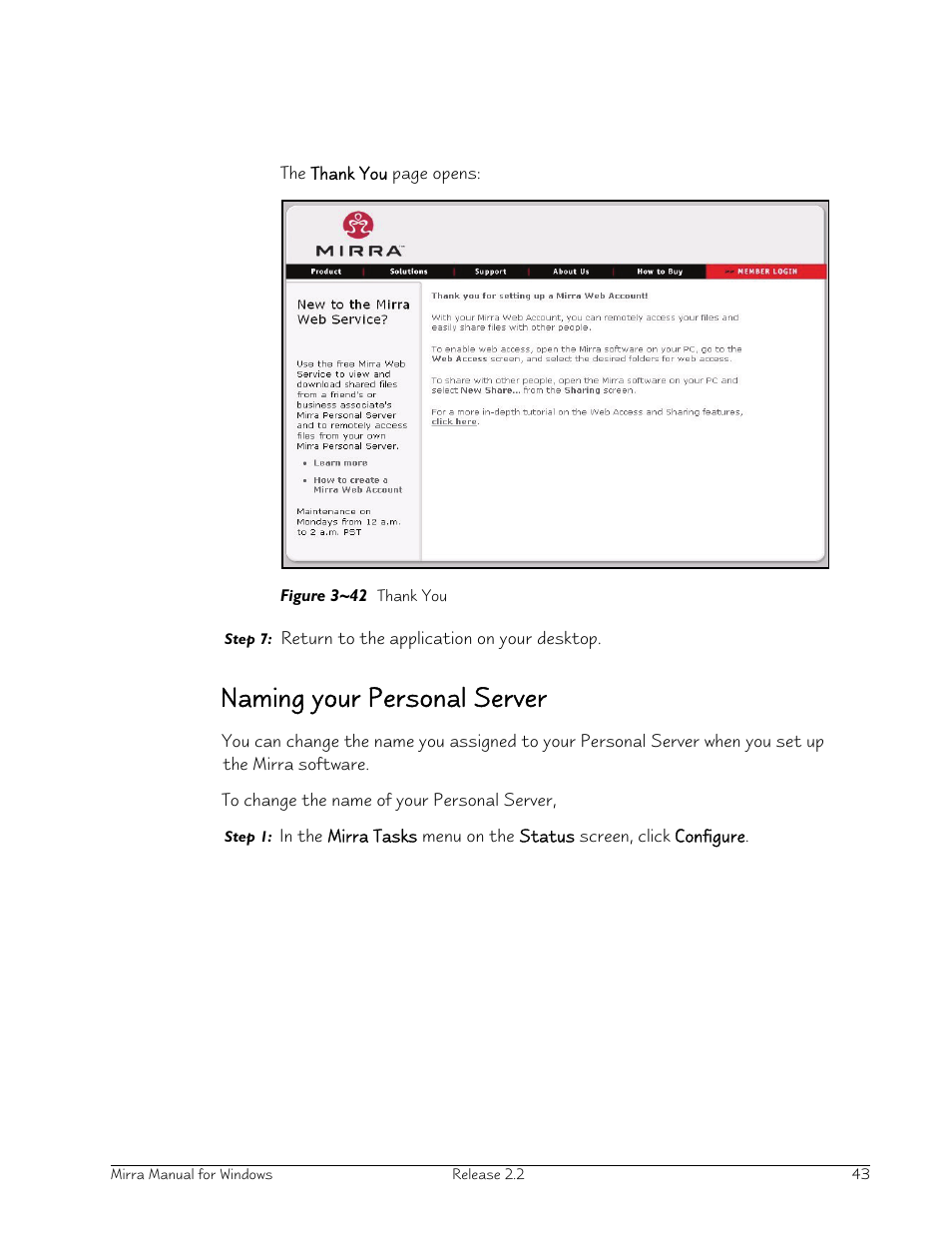 Naming your personal server | Seagate Server User Manual | Page 51 / 149
