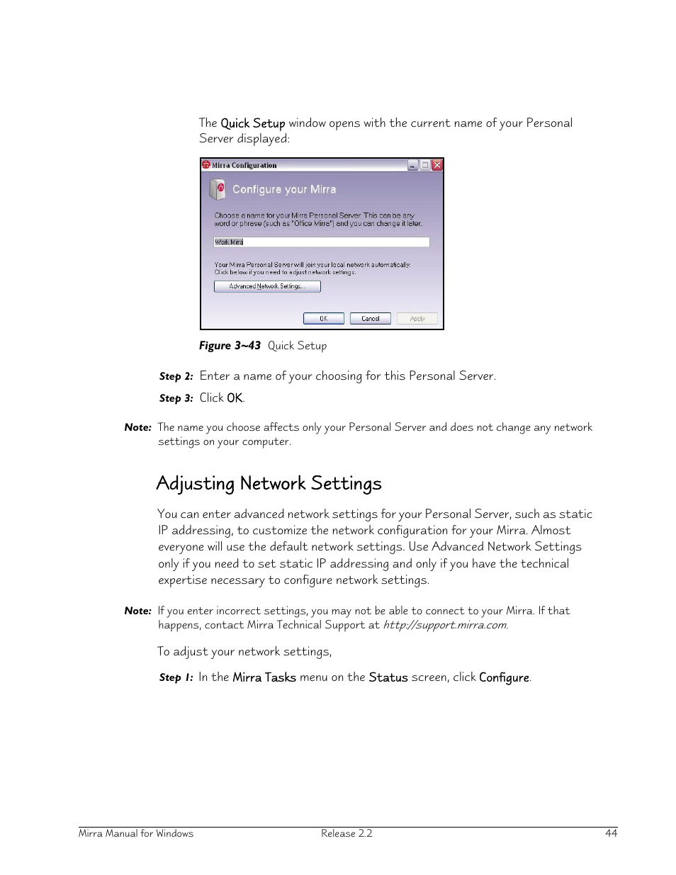 Adjusting network settings | Seagate Server User Manual | Page 52 / 149