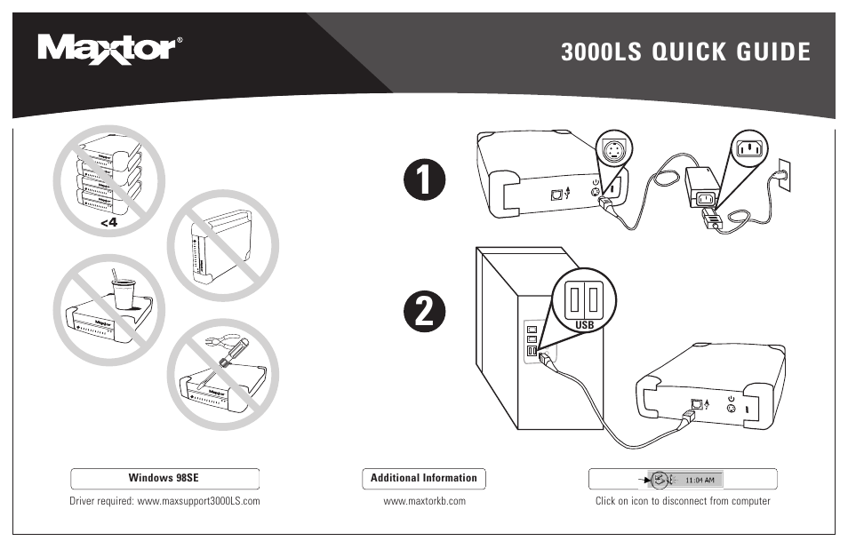 Seagate 3000LS User Manual | 2 pages