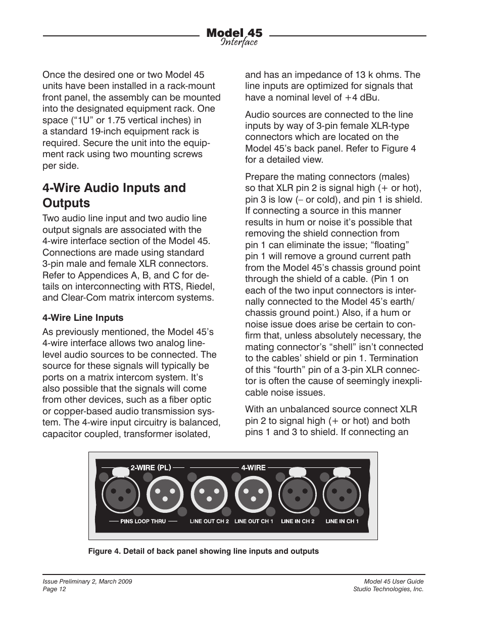 Wire audio inputs and outputs | StudioTech M45-00151 User Manual | Page 12 / 31