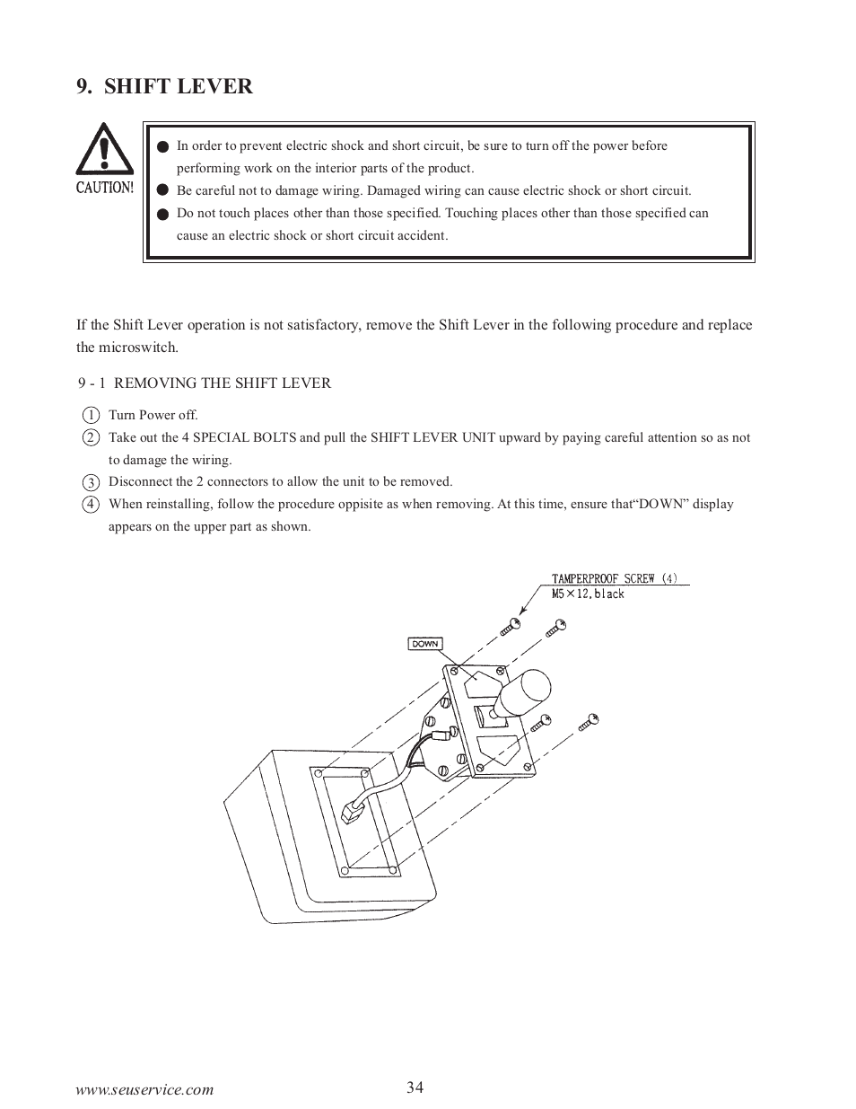 Shift lever | Sega 999-0886-01 User Manual | Page 39 / 85
