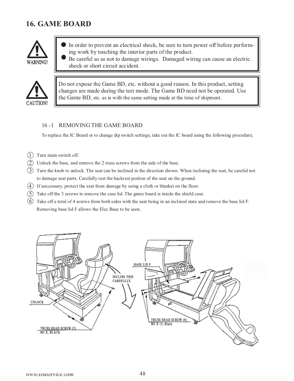 Game board | Sega 999-0886-01 User Manual | Page 53 / 85