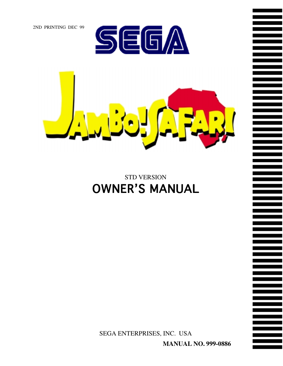 Sega 999-0886 User Manual | 82 pages