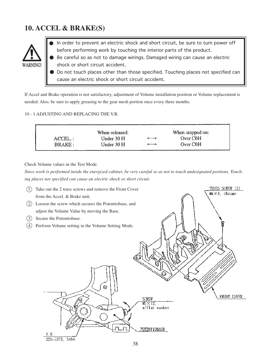 Accel & brake(s) | Sega 999-0886 User Manual | Page 41 / 82