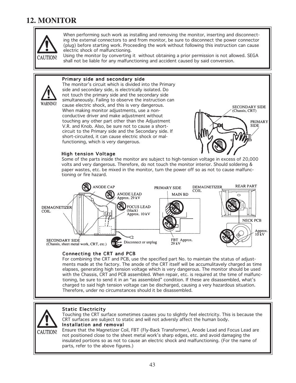 Monitor | Sega 999-0886 User Manual | Page 46 / 82