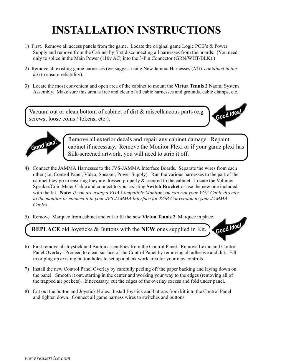 Installation instructions | Sega Genesis 2 User Manual | Page 8 / 33