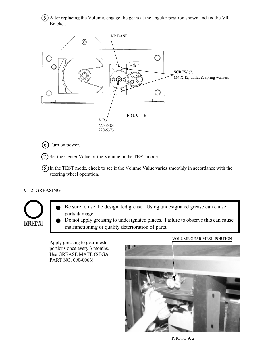 Important | Sega 999-1108 User Manual | Page 63 / 118