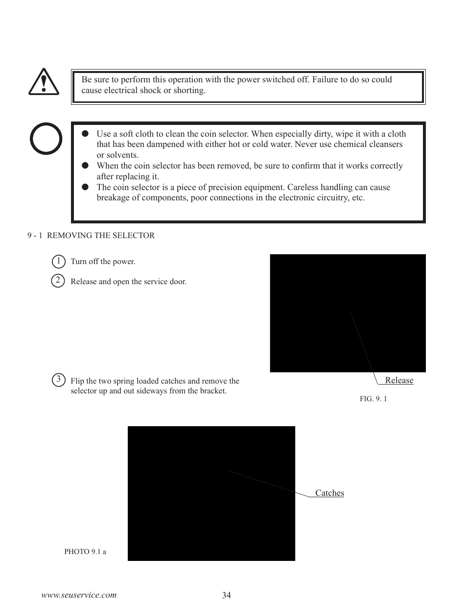 Stop, Warning, Important | Coin selector | Sega LTM170E6-L04 User Manual | Page 42 / 66